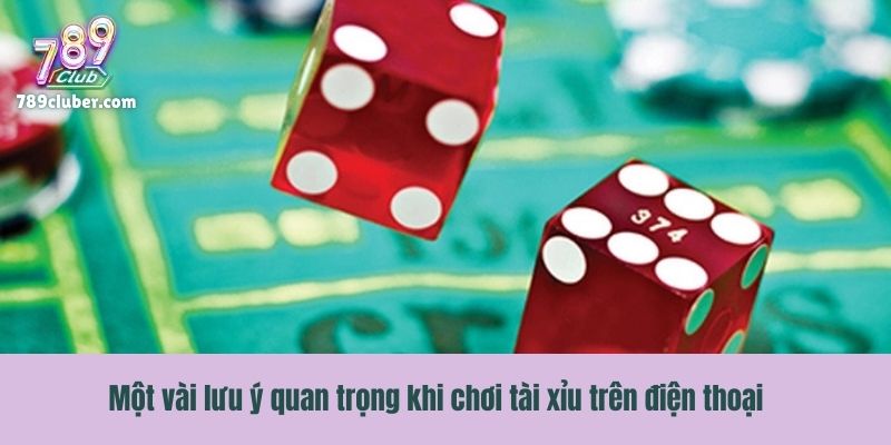 Một vài lưu ý quan trọng khi chơi tài xỉu trên điện thoại